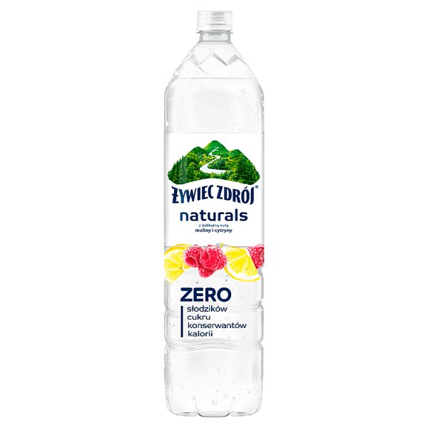 Napój ngaz Żywiec Zdrój naturals z nutą maliny i cytryna doliczana jest kaucja 0,50 zł