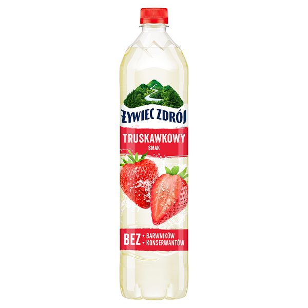 Napój ngaz Żywiec Zdrój z nutą truskawki z sokiem doliczana jest kaucja 0,50 zł