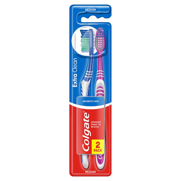 Szczoteczka do zębów Colgate Extra Clean 2 szt średnia
