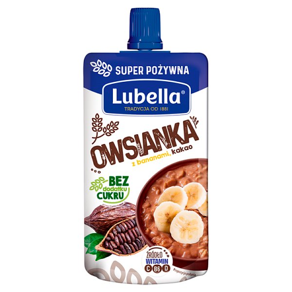 Lubella Owsianka z bananami kakao 100 g