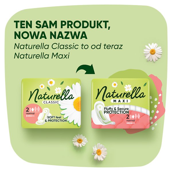 Naturella Classic Normal rozmiar 2 Podpaski ze skrzydełkami, × 10