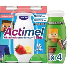 Actimel Kids Napój jogurtowy o smaku truskawkowo-bananowym 400 g (4 x 100 g)