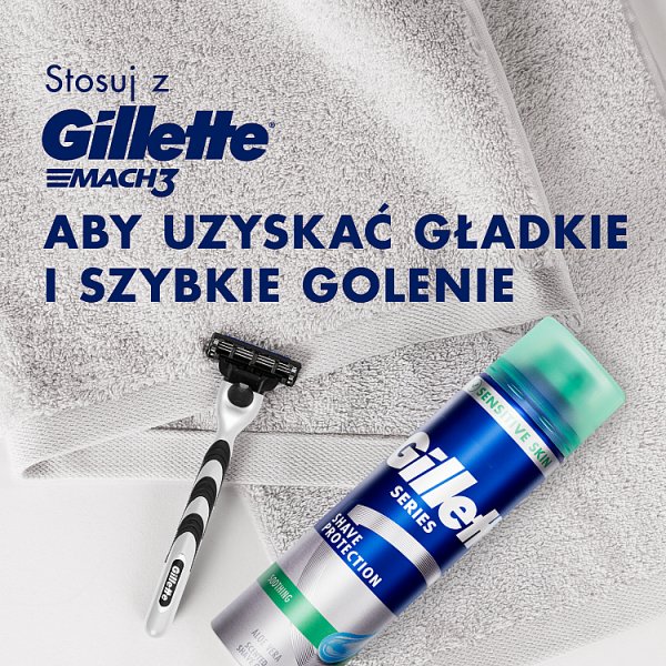 Gillette Series Kojący żel do golenia z aloesem, 240 ml