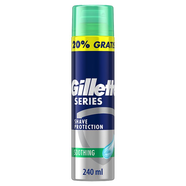 Gillette Series Kojący żel do golenia z aloesem, 240 ml