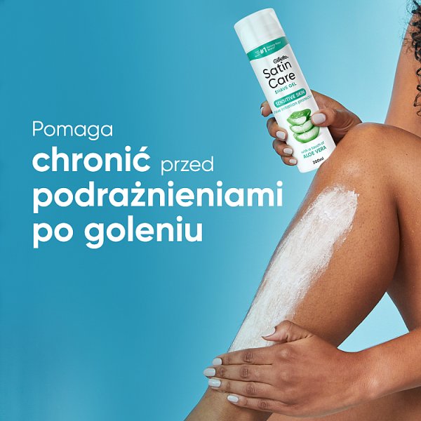Gillette Satin Care Żel Do Golenia dla Kobiet z dodatkiem Aloesu do Skóry Wrażliwej