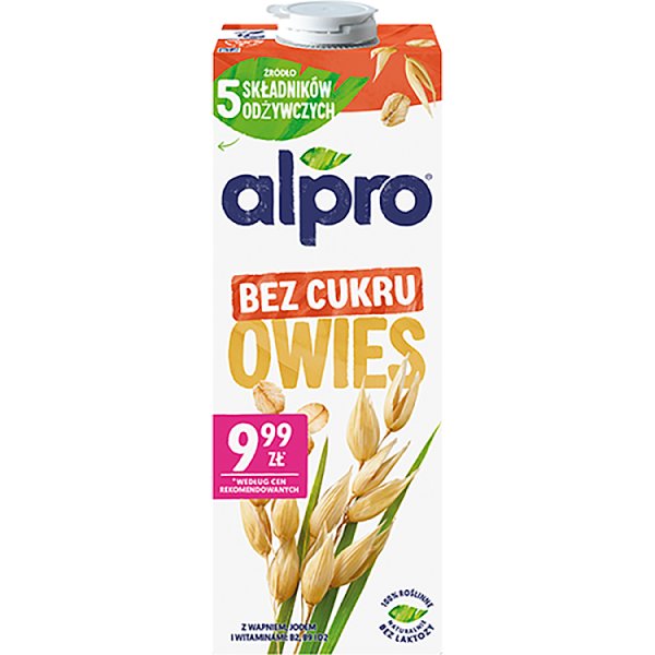 Alpro Napój owsiany bez cukru 1 l
