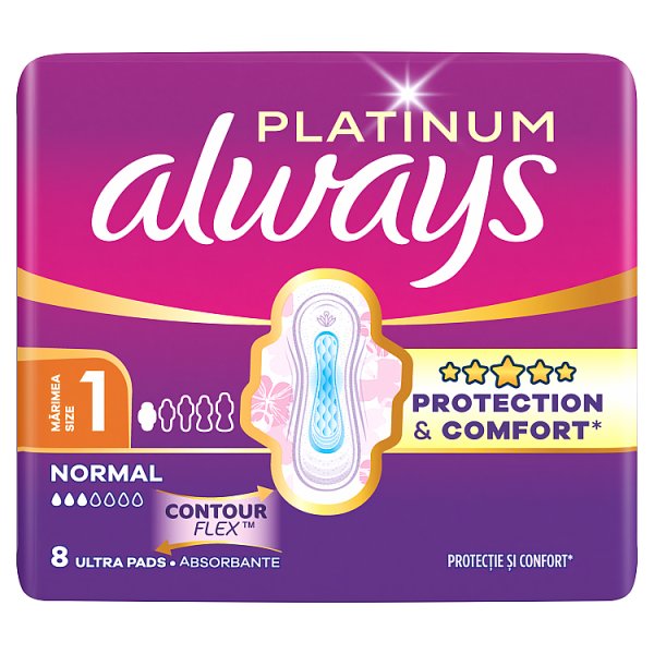 Always Platinum Podpaski Normal (Rozmiar 1) 8 Sztuk