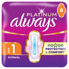Always Platinum Podpaski Normal (Rozmiar 1) 8 Sztuk