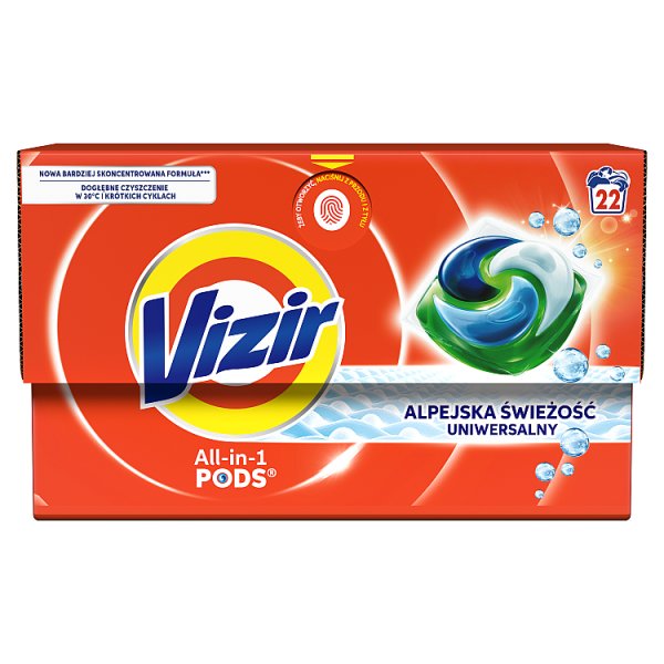 Vizir PODS, Alpine Fresh Kapsułki Do Prania,, 22 Prań