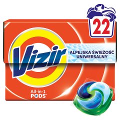 Vizir PODS, Alpine Fresh Kapsułki Do Prania,, 22 Prań