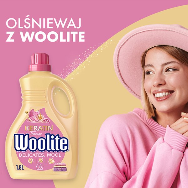 Woolite Keratin Therapy Płyn do prania delikatne tkaniny i wełna 1,8 l (30 prań)