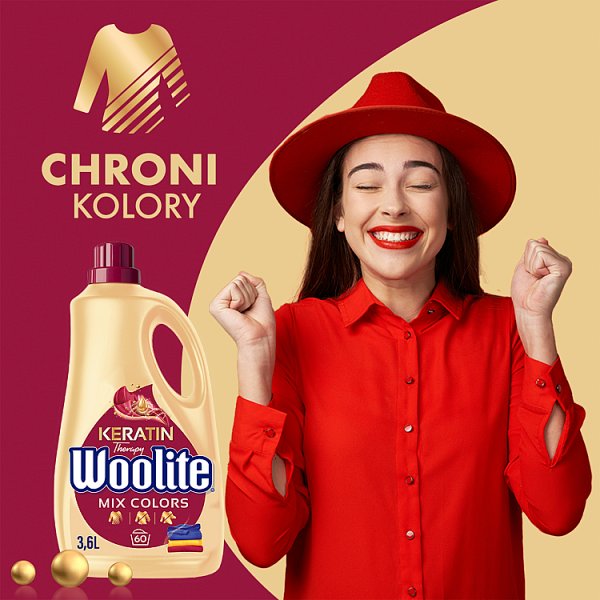 Woolite Keratin Therapy Płyn do prania do kolorów 3,6 l (60 prań)