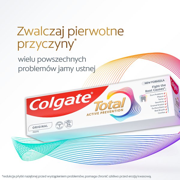 Colgate Total Original multiochronna pasta do zębów z fluorem, miętowa 75 ml