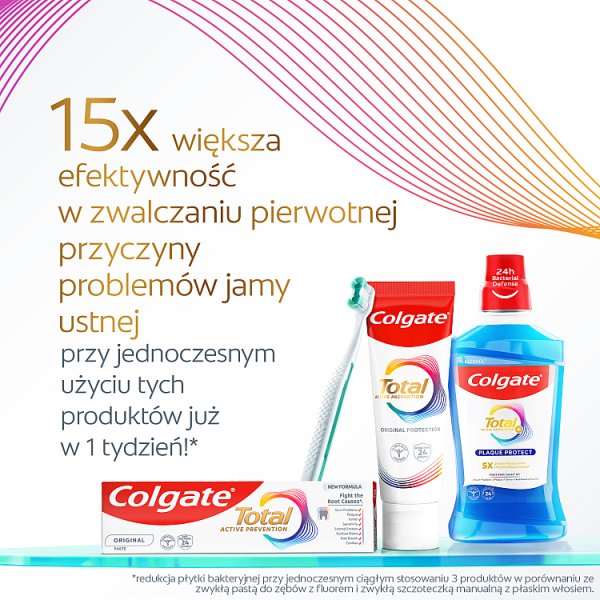 Colgate Total Original multiochronna pasta do zębów z fluorem, miętowa 75 ml