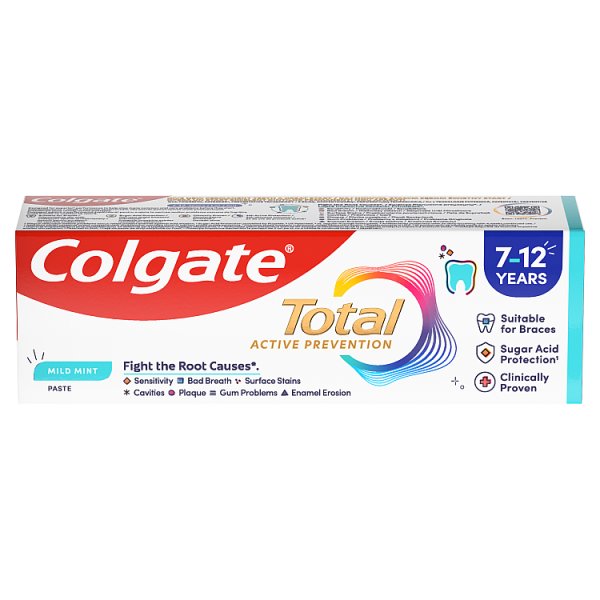 Colgate Total Active Prevention Junior 7 - 12 lat pasta do zębów dla dzieci 50 ml