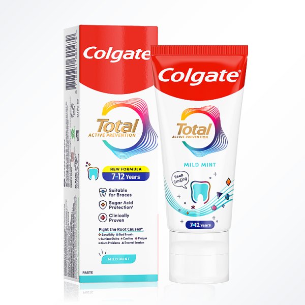 Colgate Total Active Prevention Junior 7 - 12 lat pasta do zębów dla dzieci 50 ml
