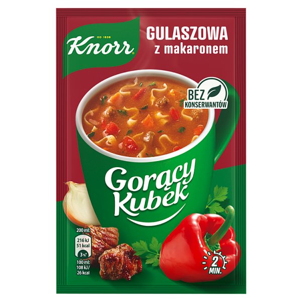Knorr Gorący Kubek Gulaszowa z makaronem 16 g