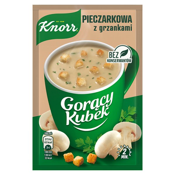 Knorr Gorący Kubek Pieczarkowa z grzankami 15 g