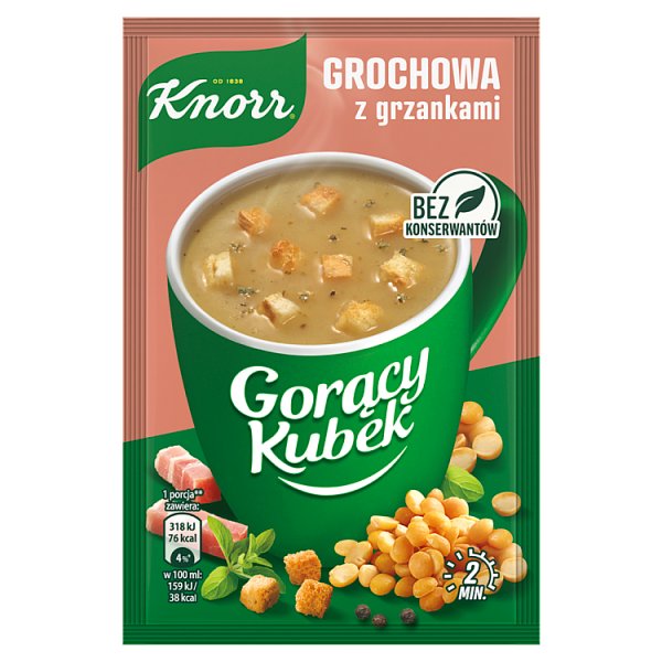 Knorr Gorący Kubek Grochowa z grzankami 21 g
