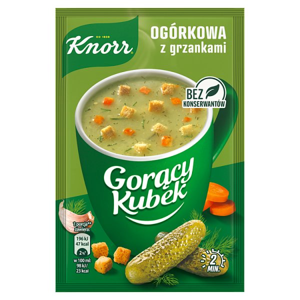 Knorr Gorący Kubek Ogórkowa z grzankami 13 g