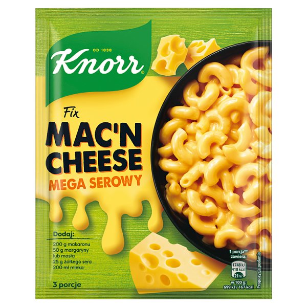 Knorr Fix mac'n cheese mega serowy 33 g