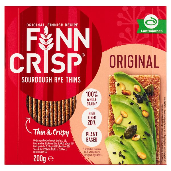 Finn Crisp Pieczywo chrupkie żytnie pełnoziarniste na zakwasie 200 g