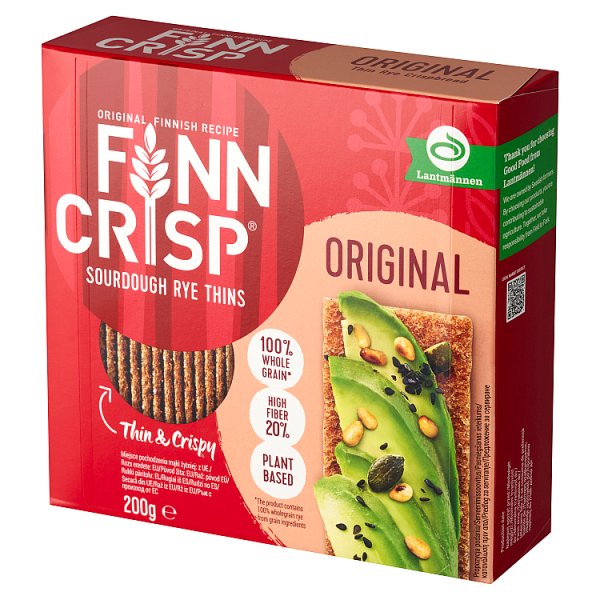 Finn Crisp Pieczywo chrupkie żytnie pełnoziarniste na zakwasie 200 g