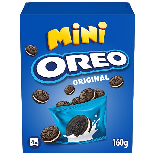 Oreo Original Mini Ciastka kakaowe z nadzieniem o smaku waniliowym 160 g (4 x 40 g)