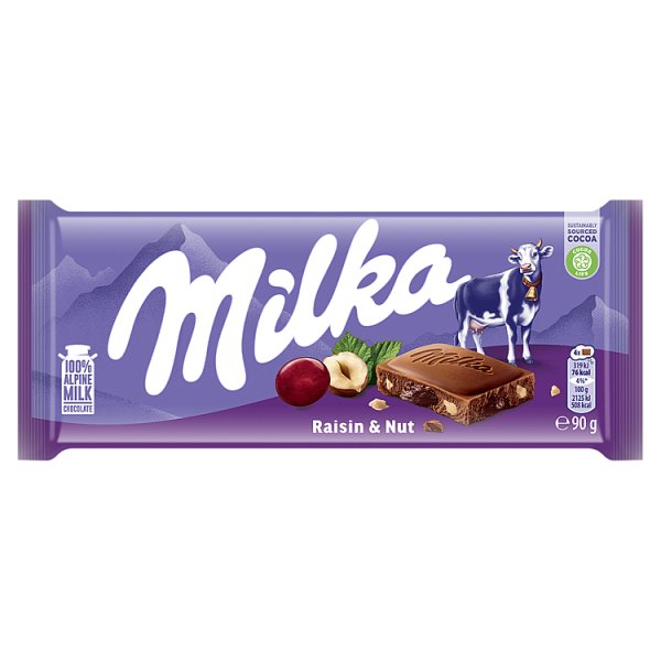Milka Raisin &amp; Nut Czekolada mleczna 90 g