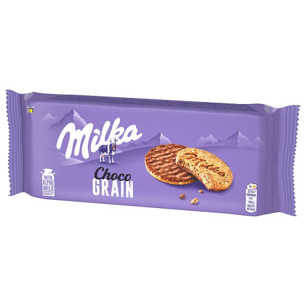 Milka Choco Grain ciasteczka z płatkami owsianymi oraz mleczną czekoladą - 126 g