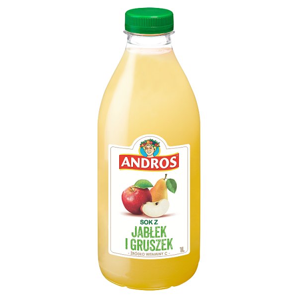 Sok 100% Andros jabłko gruszka 1l doliczana jest kaucja 50 gr 