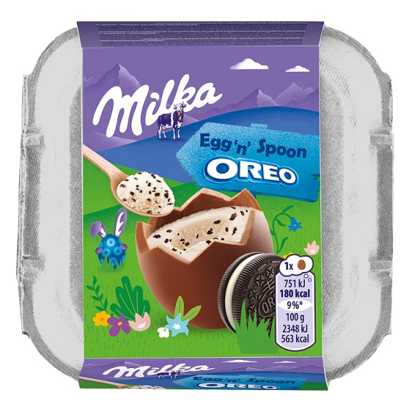 Milka Egg 'n' Spoon Oreo Czekolada mleczna 128 g (4 x 32 g)