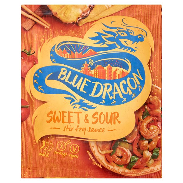 Blue Dragon Sos słodko-kwaśny w stylu chińskim z sokiem z ananasa i pastą pomidorową 120 g
