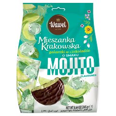 Wawel Mieszanka Krakowska Galaretki w czekoladzie o smaku mojito 245 g