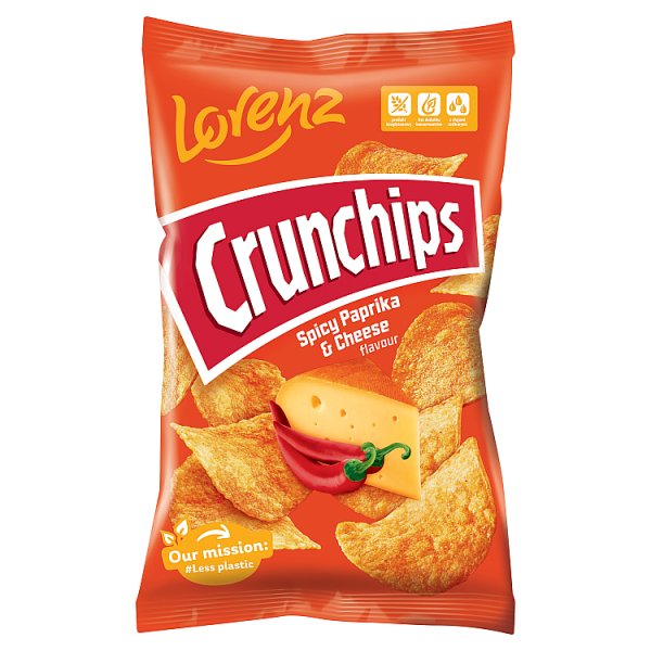 Crunchips Chipsy ziemniaczane o smaku pikantnej papryki i sera 130 g