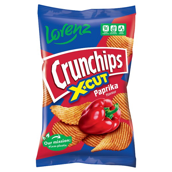Crunchips X-Cut Chipsy ziemniaczane o smaku paprykowym 130 g