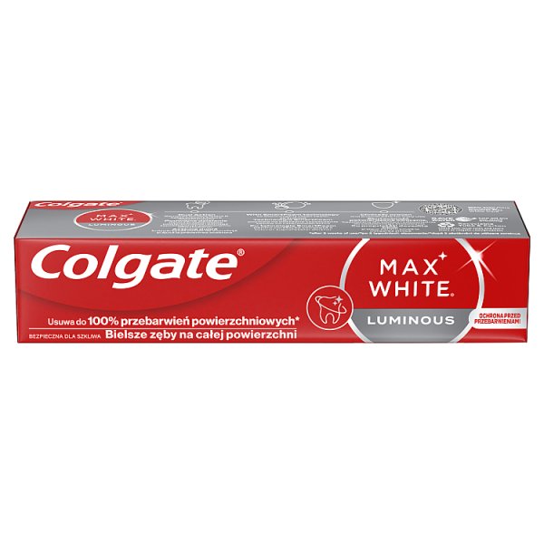 Colgate Max White Luminous Wybielająca pasta do zębów z fluorem 75 ml