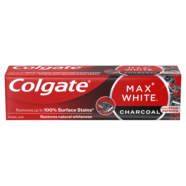 Colgate Max White Charcoal Wybielająca pasta do zębów z aktywnym węglem 75ml
