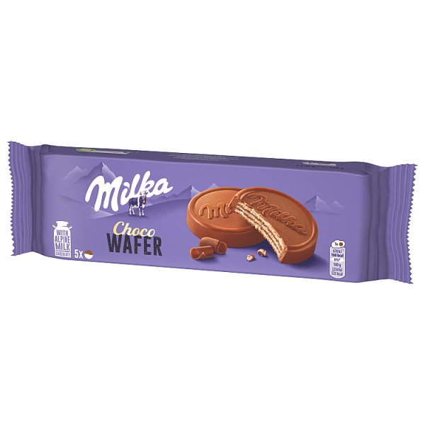 Milka Choco Wafer Wafelek z kremem kakaowym oblany czekoladą mleczną 150 g (5 x 30 g)