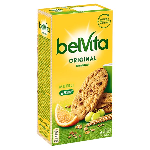 belVita ciastka zbożowe z musli o smaku pomarańczowym ciastka zbożowe - 300 g