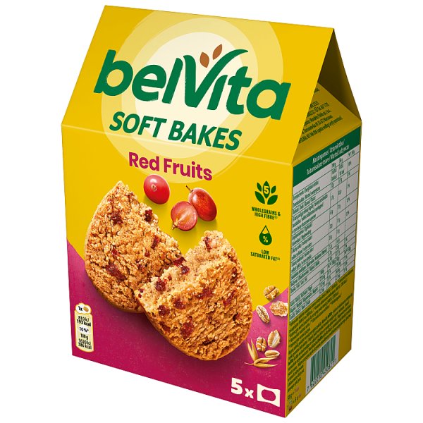 belVita soft bakes ciastka zbożowe z żurawiną i rodzynkami miękkie ciastka zbożowe - 250 g