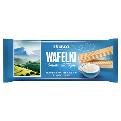 Wadowice Skawa Wafelki o smaku śmietankowym 80 g