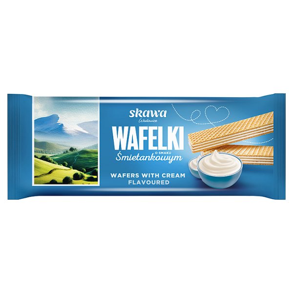 Wadowice Skawa Wafelki o smaku śmietankowym 80 g