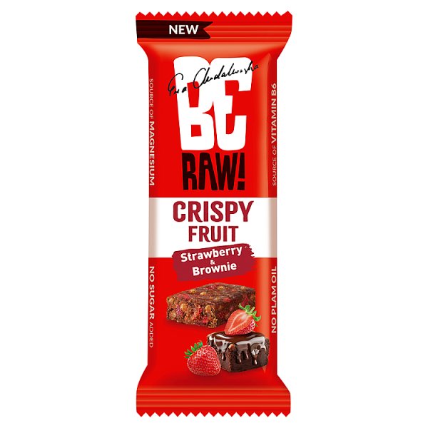 Be Raw! Crispy Fruit Baton owocowy o smaku truskawka-brownie 40 g