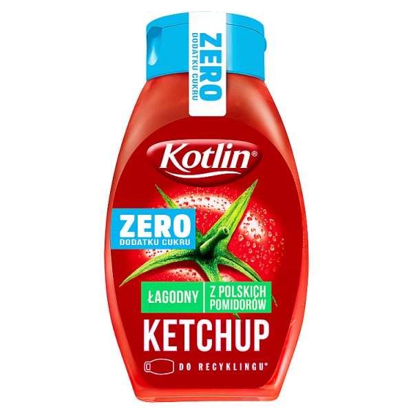 Kotlin Ketchup łagodny zero dodatku cukru 420 g