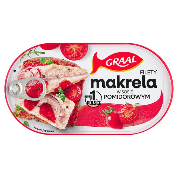 Graal Filety z makreli w sosie pomidorowym 170 g