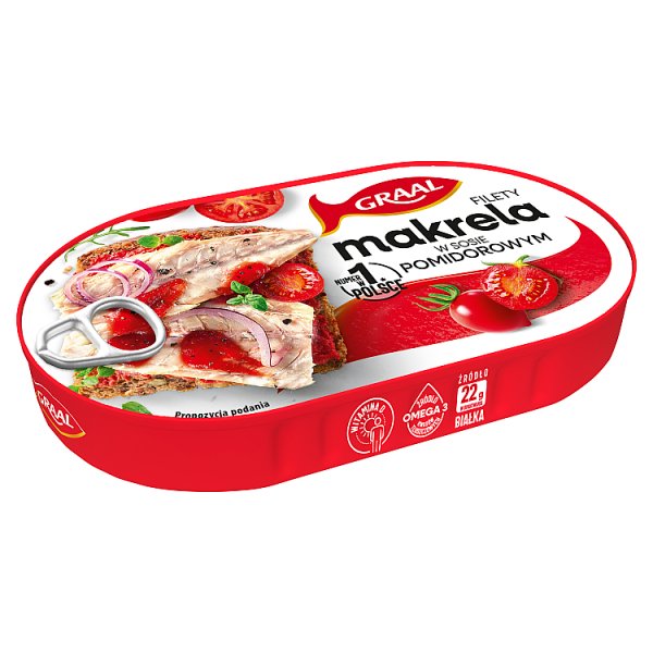 Graal Filety z makreli w sosie pomidorowym 170 g