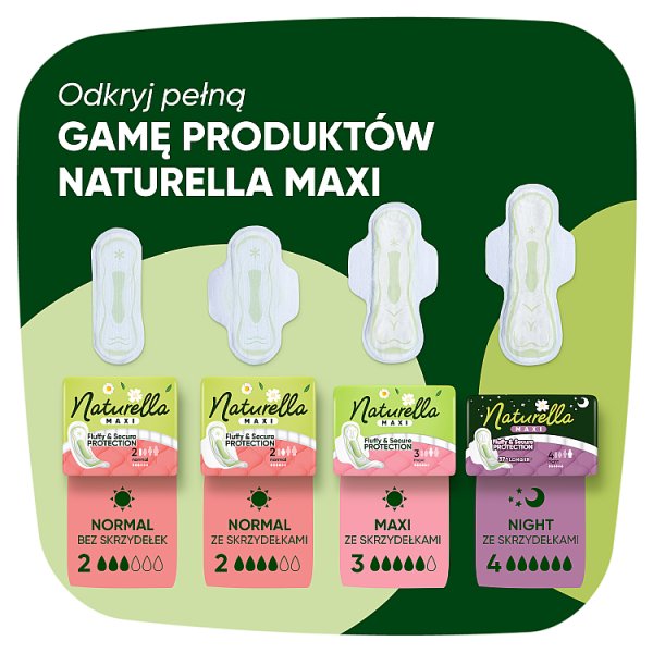 Naturella Maxi Podpaski Night Ze Skrzydełkami, rozmiar 4, 14