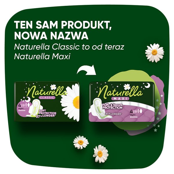 Naturella Maxi Podpaski Night Ze Skrzydełkami, rozmiar 4, 14
