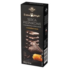 Kopernik Z serca fabryki Serca piernikowe w deserowej czekoladzie z dodatkiem miodu 128 g